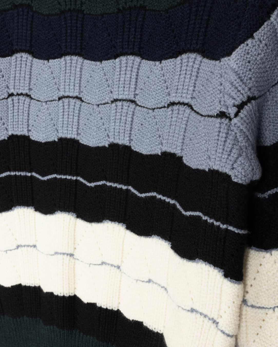 Multi Scalloped Knit Sweater