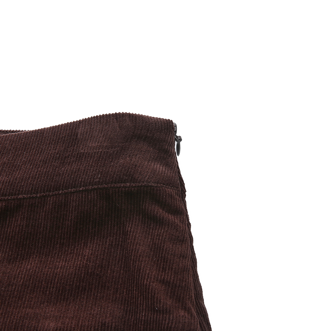 Pocket Detail Corduroy Skirt