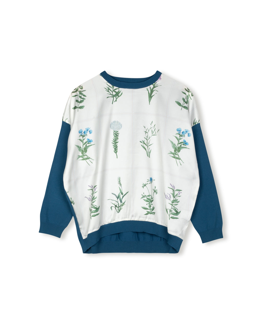 Mixed Media Silk Knit Top