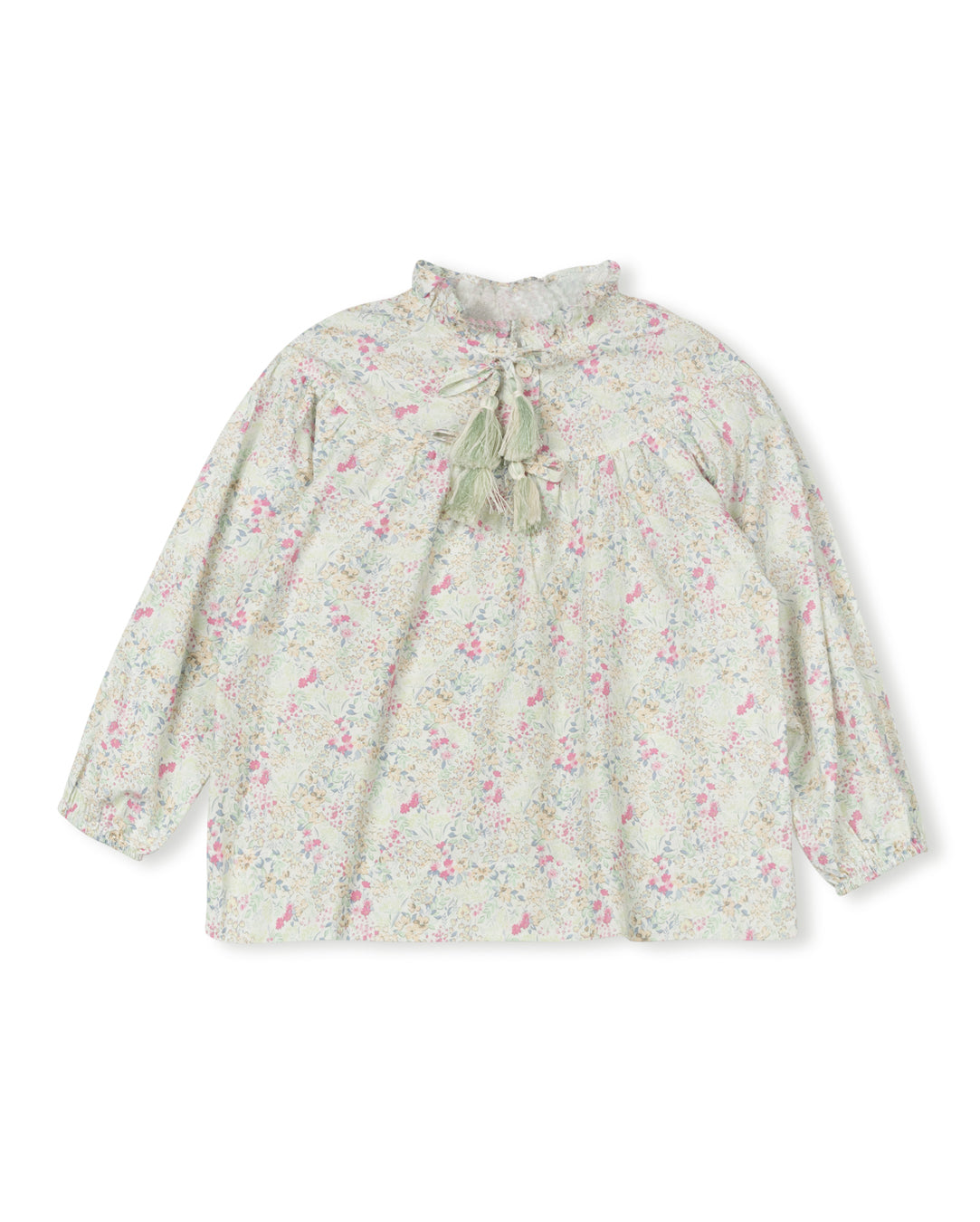 Slater Ruffle Neck Floral Blouse