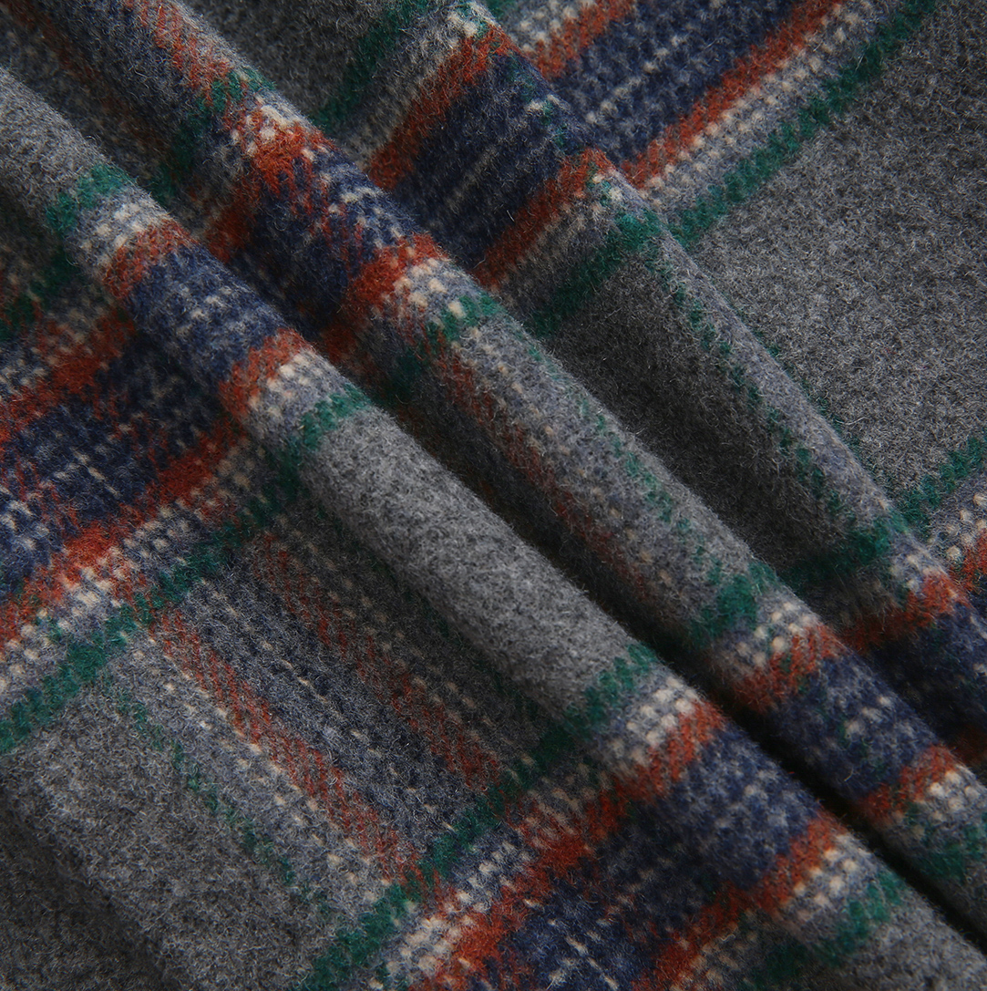 Fink Plaid Wool Skirt