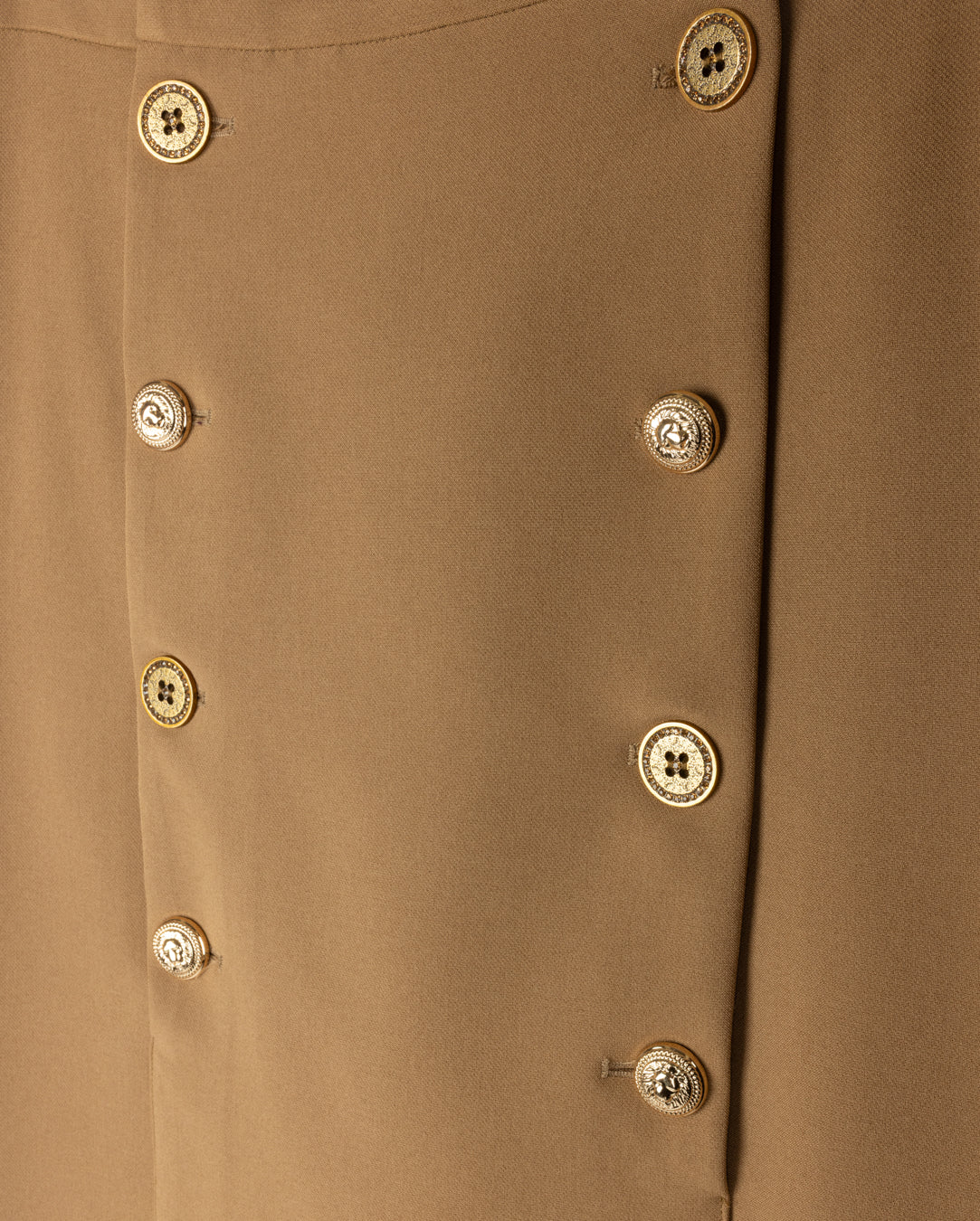 Button Placket Detailed Straight Skirt