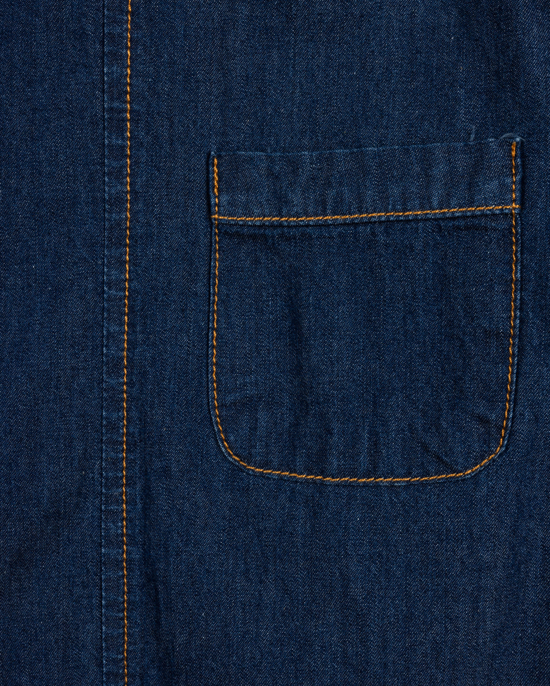 Chambray Topstitched Blouse