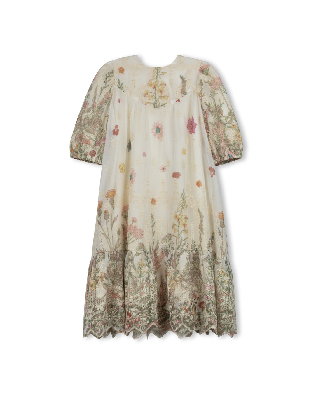 Floral Scatter Embroidery Dress