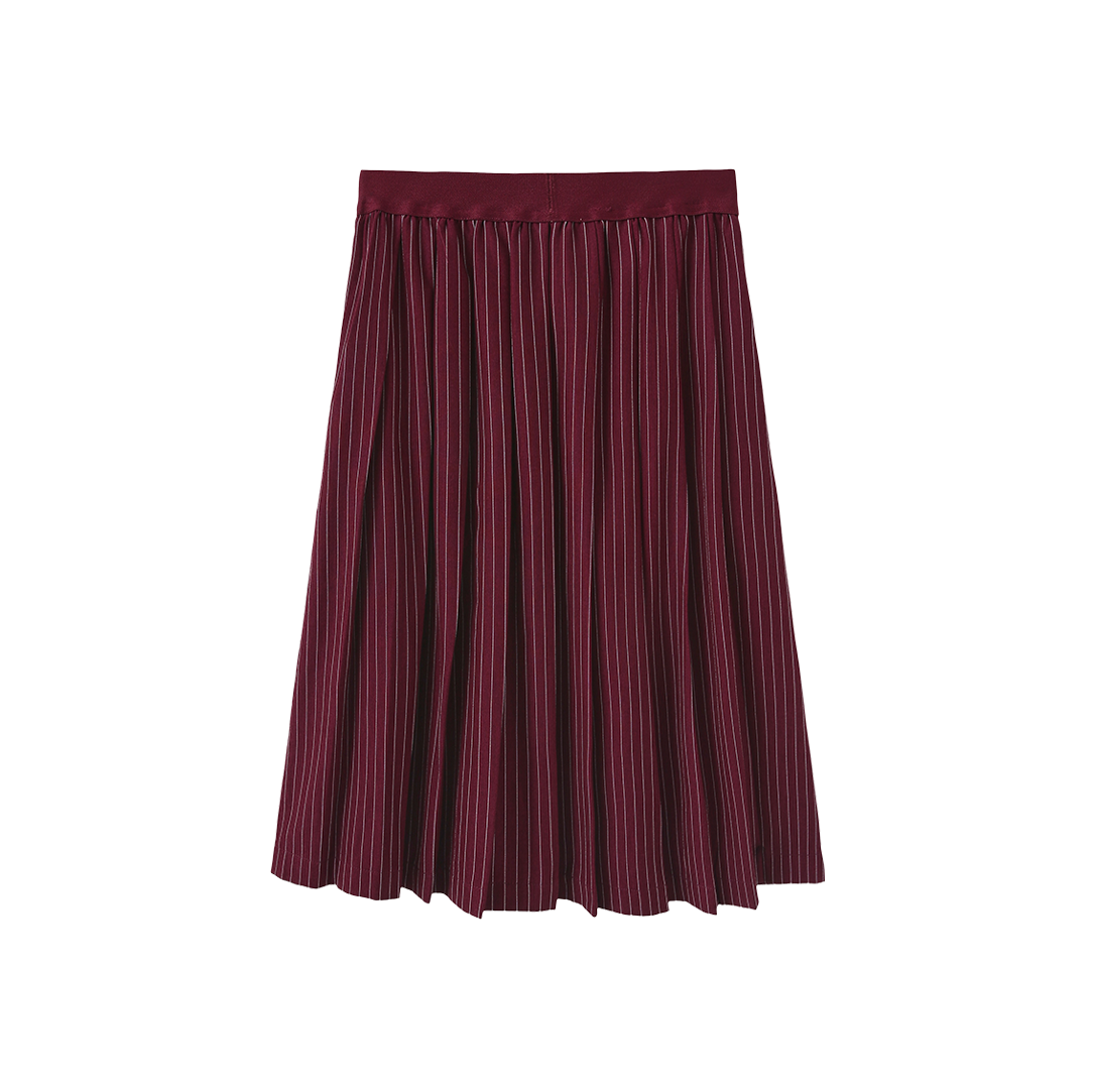 Elastic Waistband Pinstriped Skirt