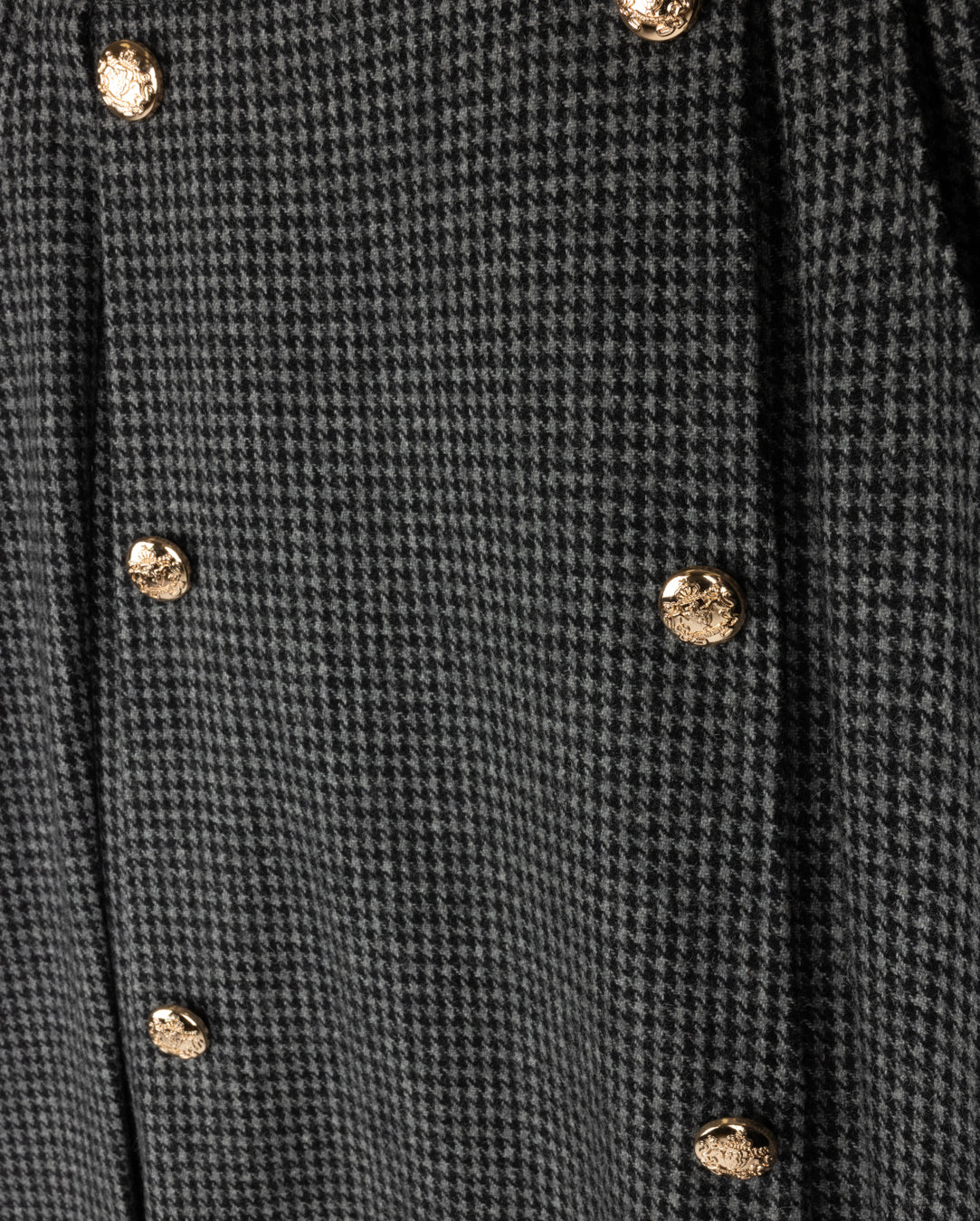 Plaid Wool Double Pleat Skirt