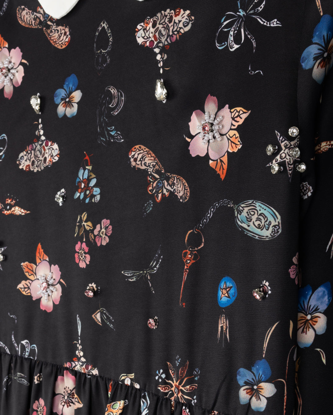 Multi Shaped Scallop Collared Dress