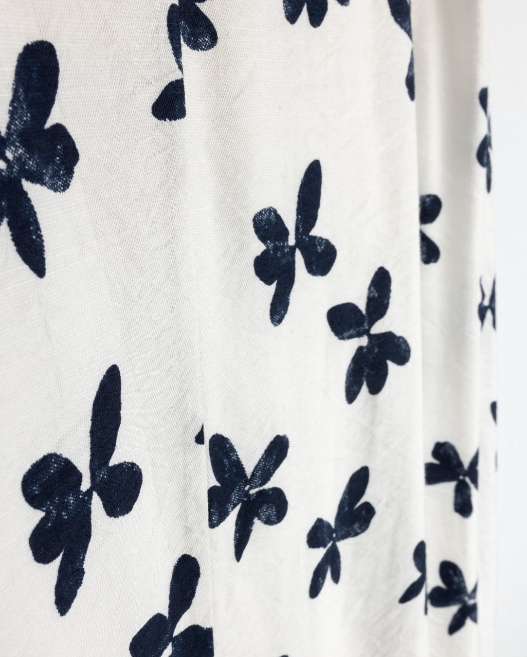 Floral Linen Straight Skirt