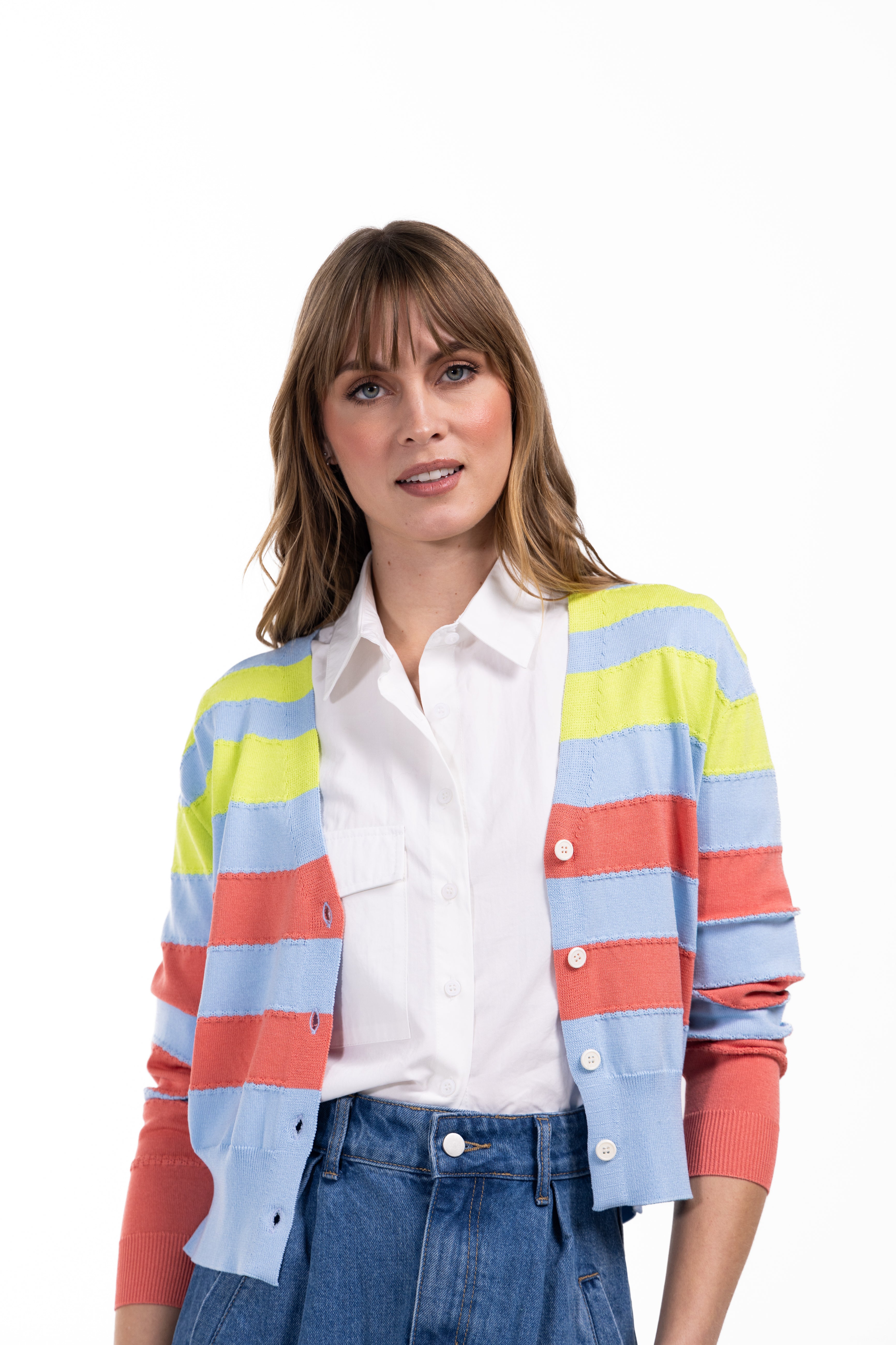 Stripe Knit Cardigan