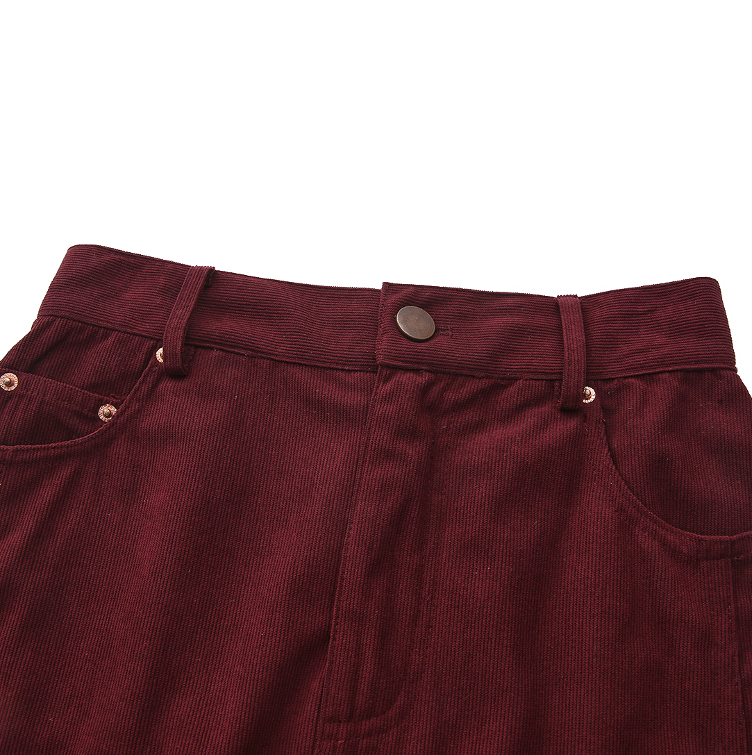 Silo Midi Thin Corduroy Skirt