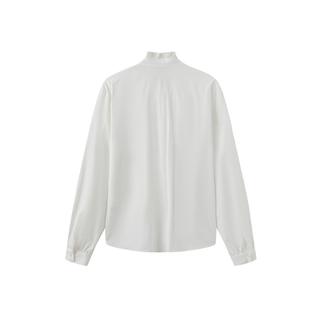High Neck Bib Blouse