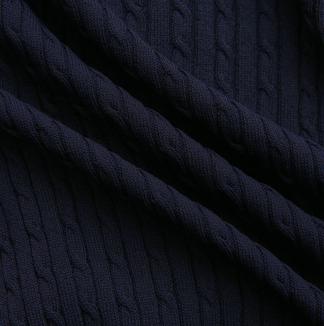 Inserted Blouse Cable Cardigan