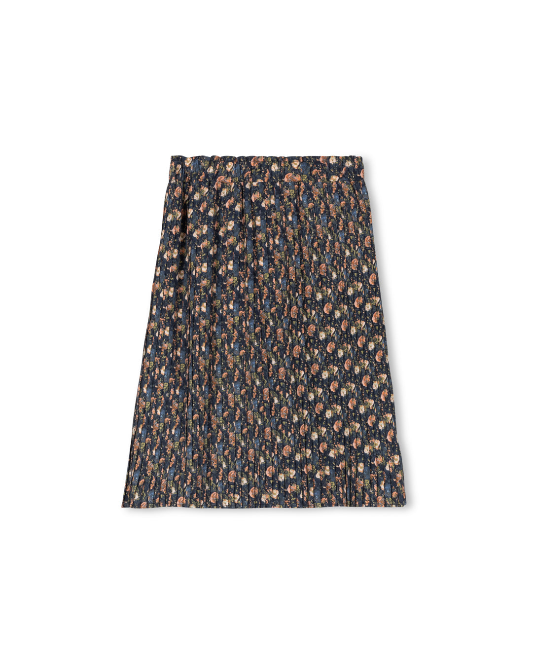 Kaler - Floral Printed Silk Crease Skirt - Junees