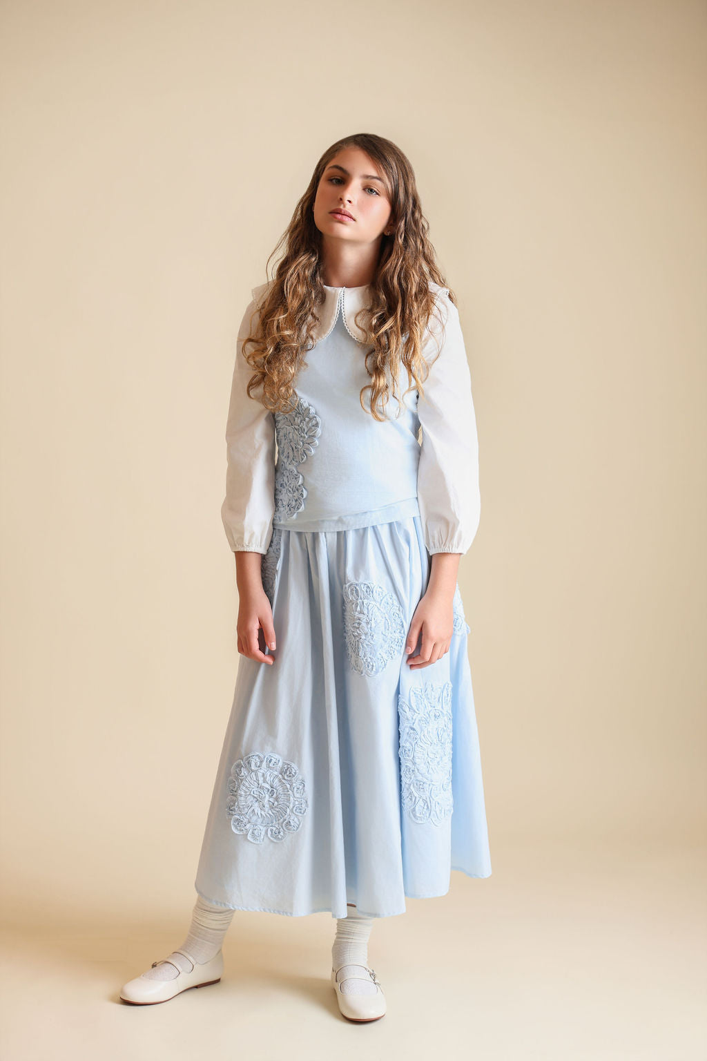 Poplin Pop Up Flower Skirt - Junees