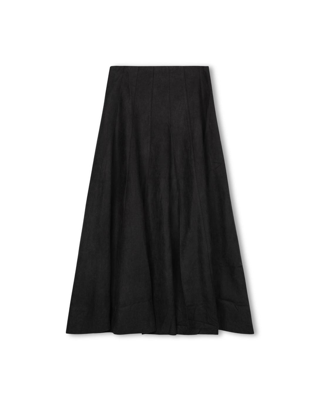 Suede Paneled Maxi Skirt