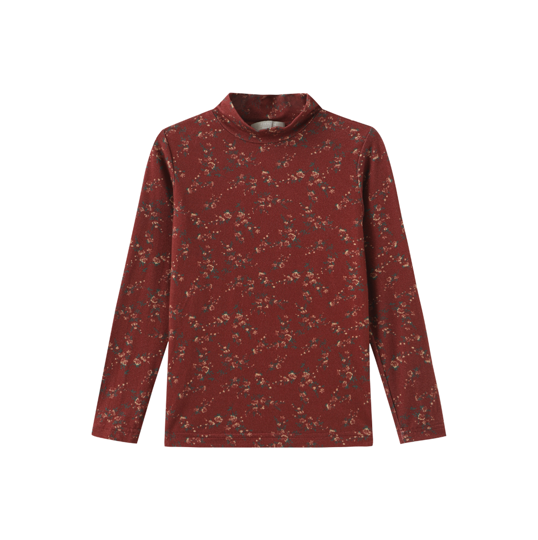 Rhea Floral Printed Mock Neck