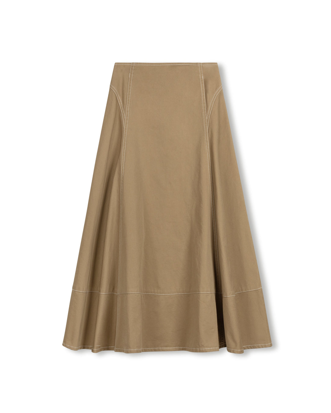 Denim Stitch Maxi Skirt - Junees