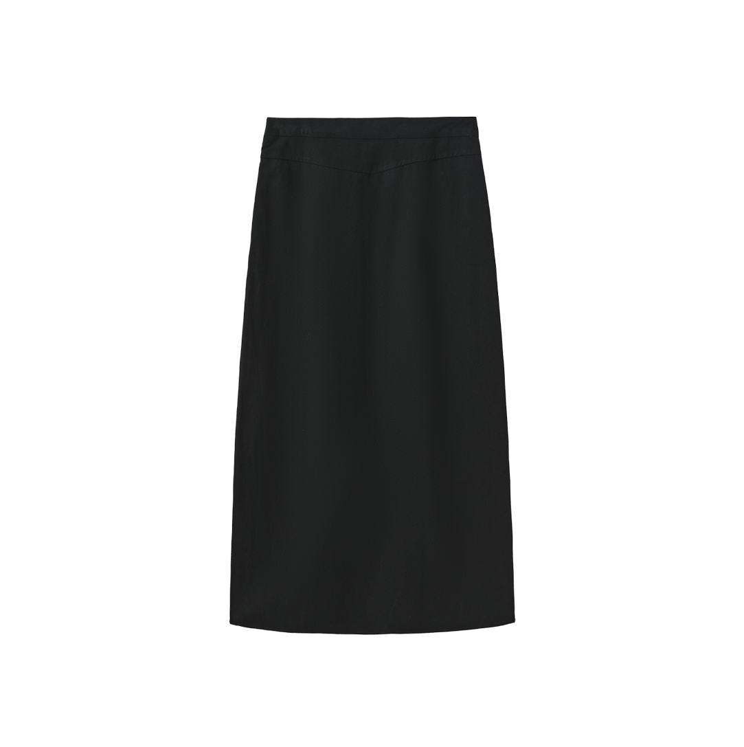 Denim Side Zip Maxi Skirt - Junees