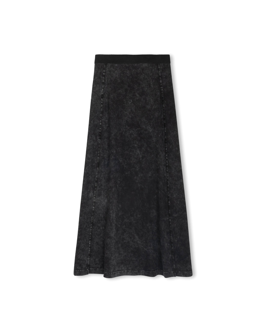 A-Line Mineral Wash Maxi Skirt