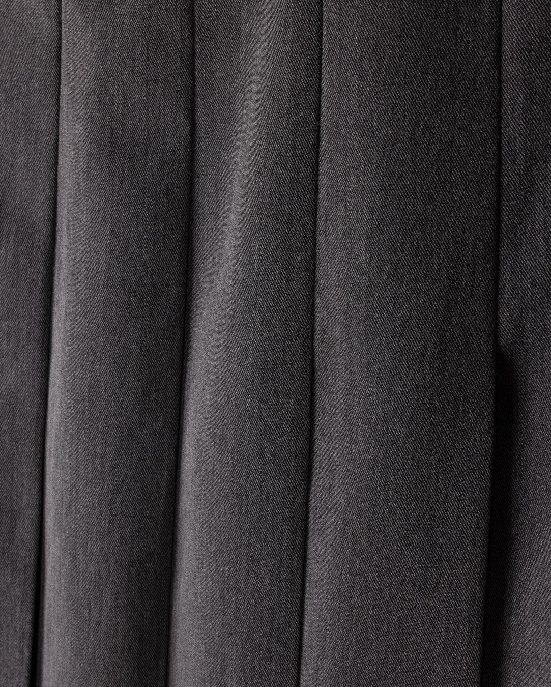 Pleated Belted Wool Skirt