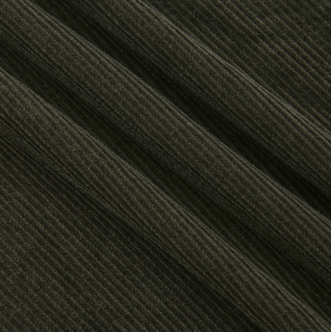 Elastic Waist Corduroy Midi Skirt
