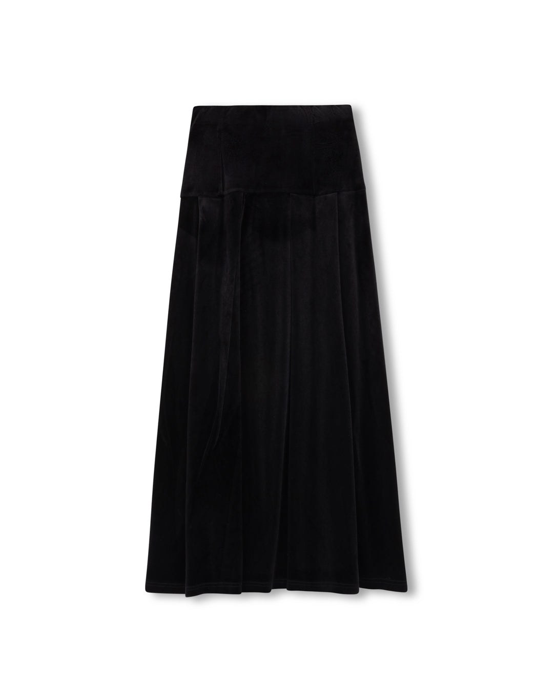 Velour Drop Waist Pleat Skirt