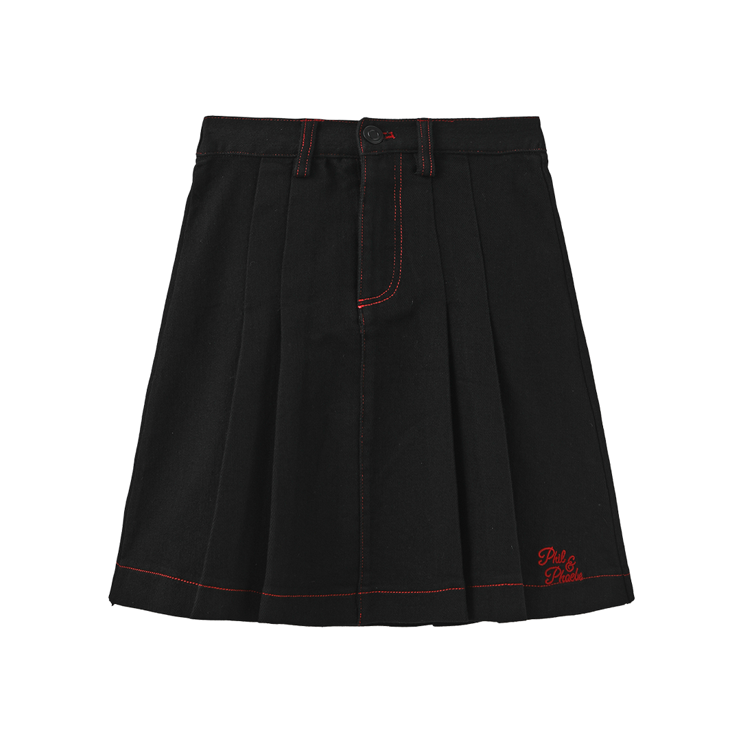 Pave Denim Detail Skirt