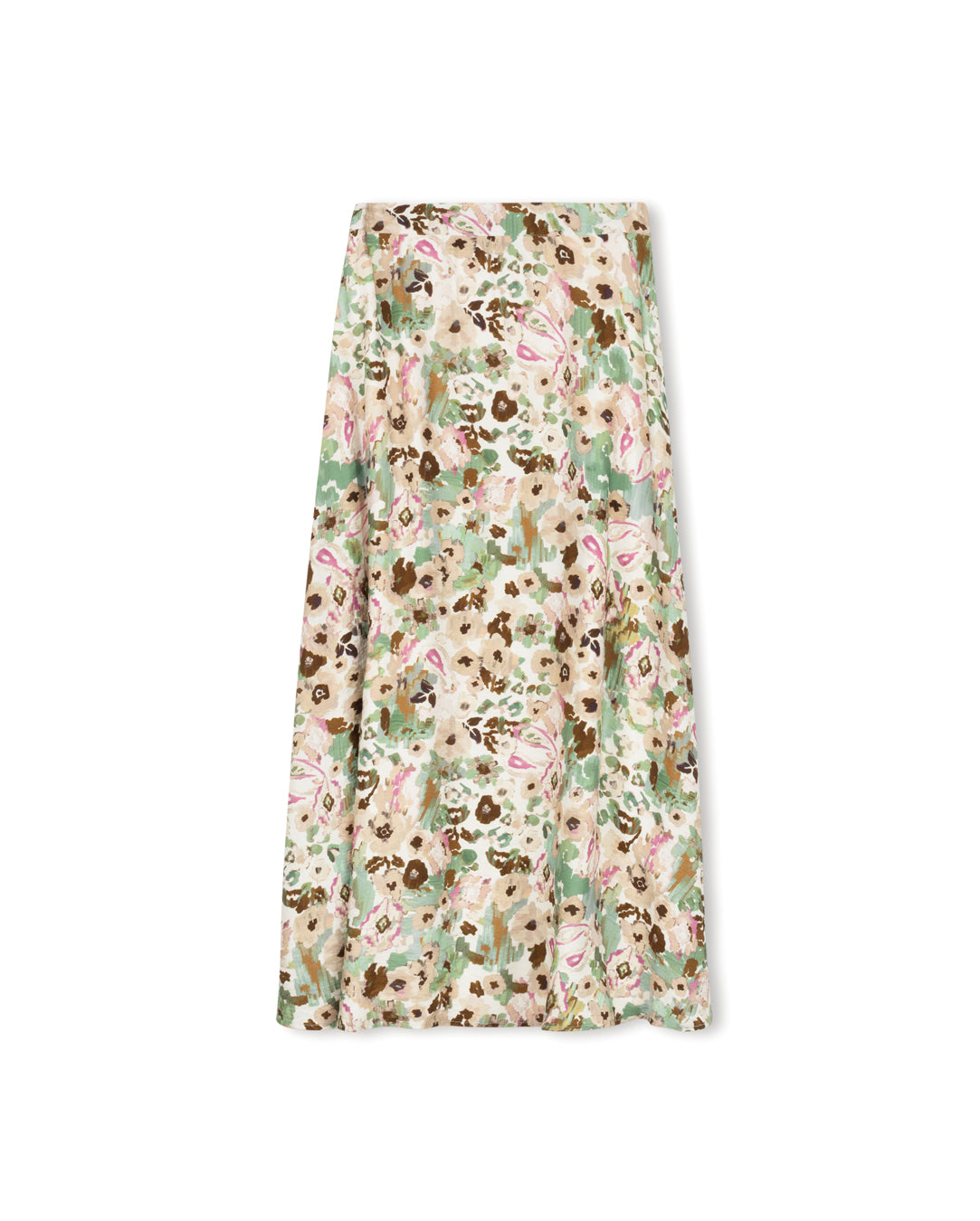 Floral Printed Midi Flared Skirt - Junees
