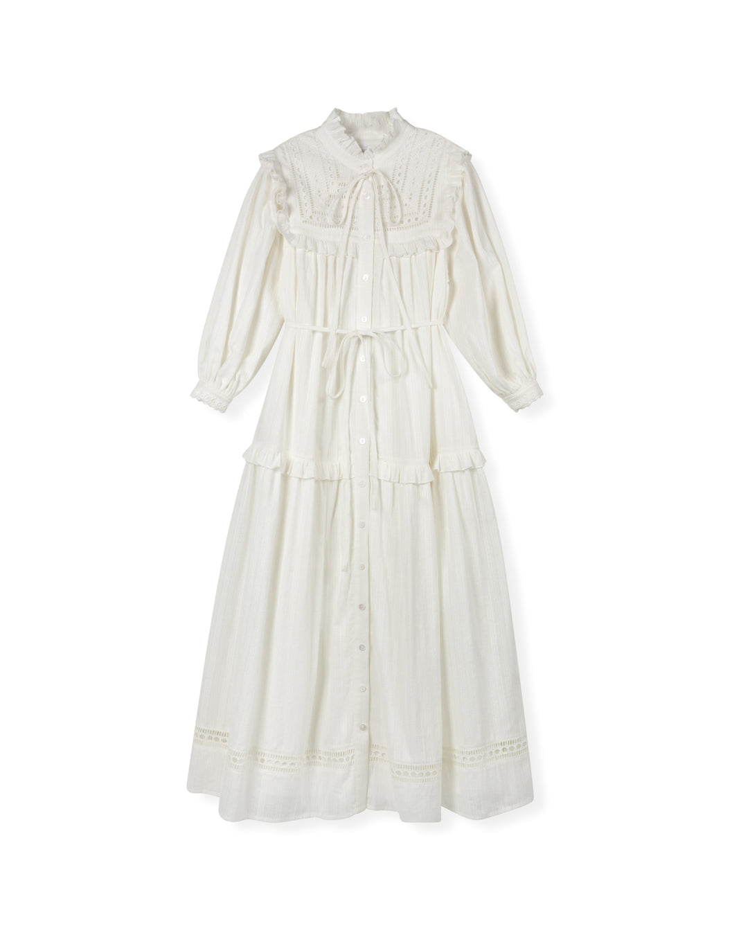 Linen Detailed Midi Dress
