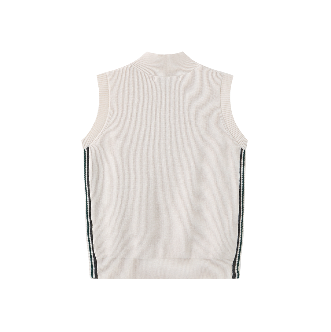 Half-Zip Cable Knit Vest