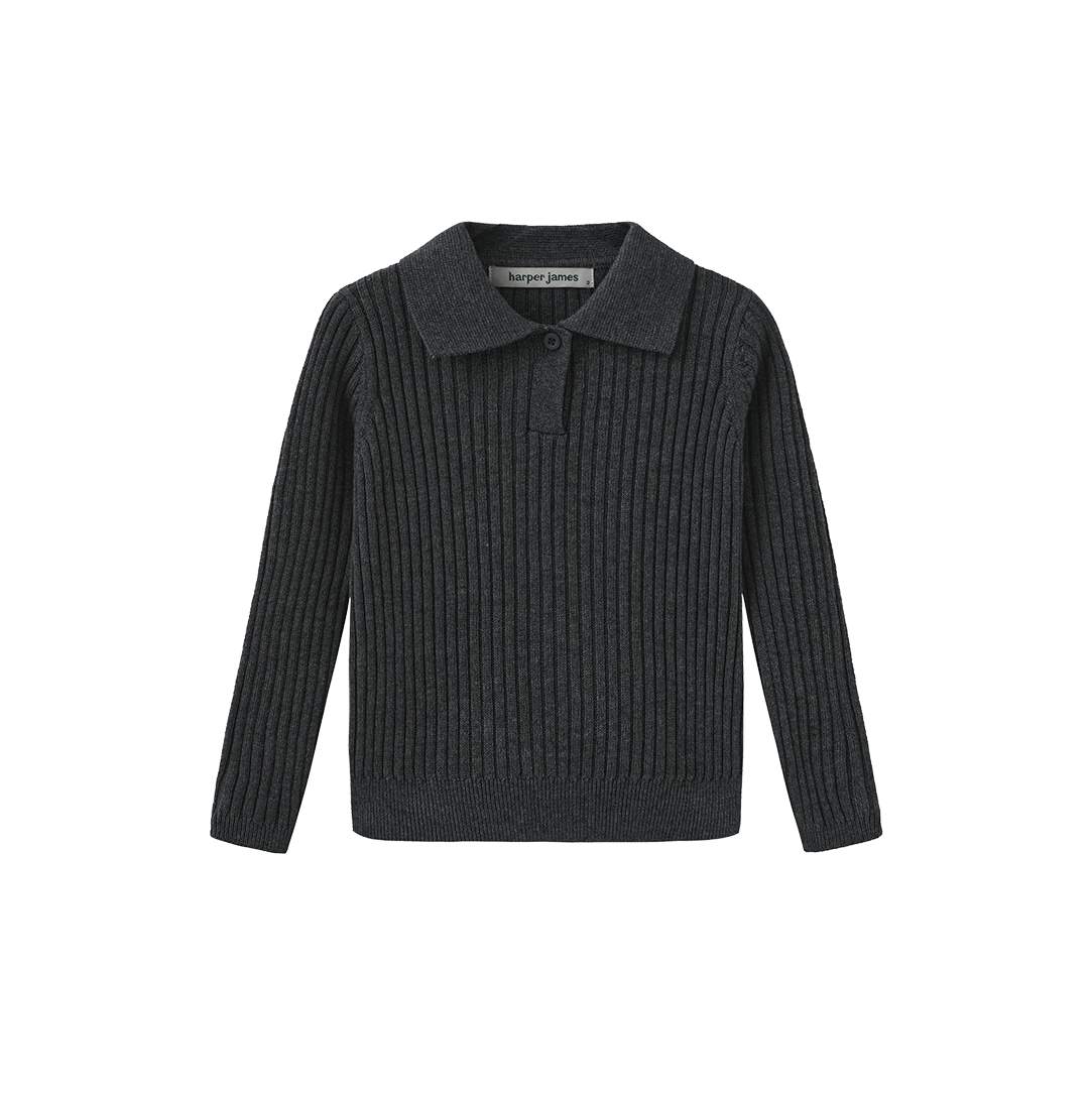 Ribbed Knit Button Sweater