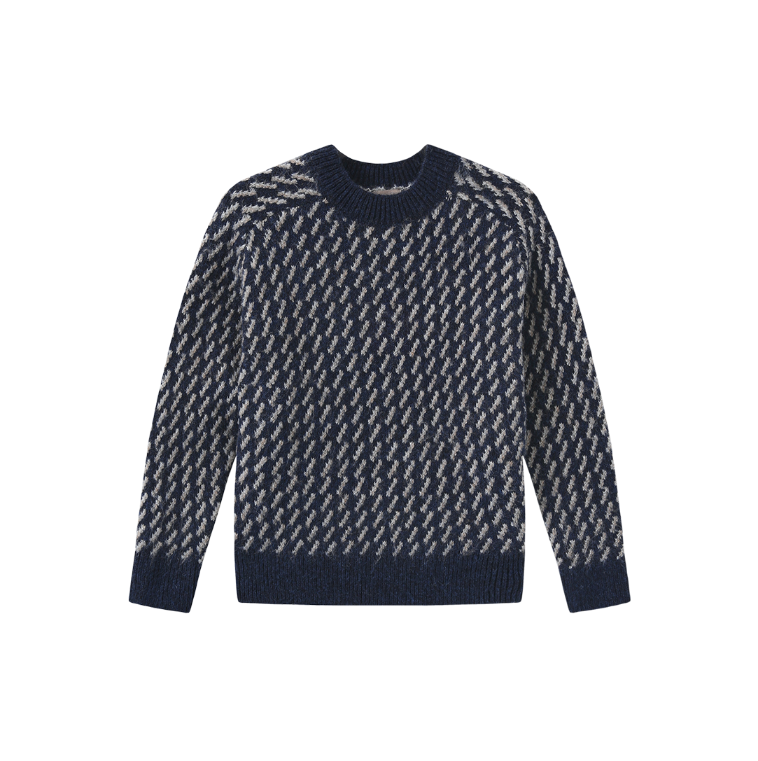 Print Squiggle Knit Sweater
