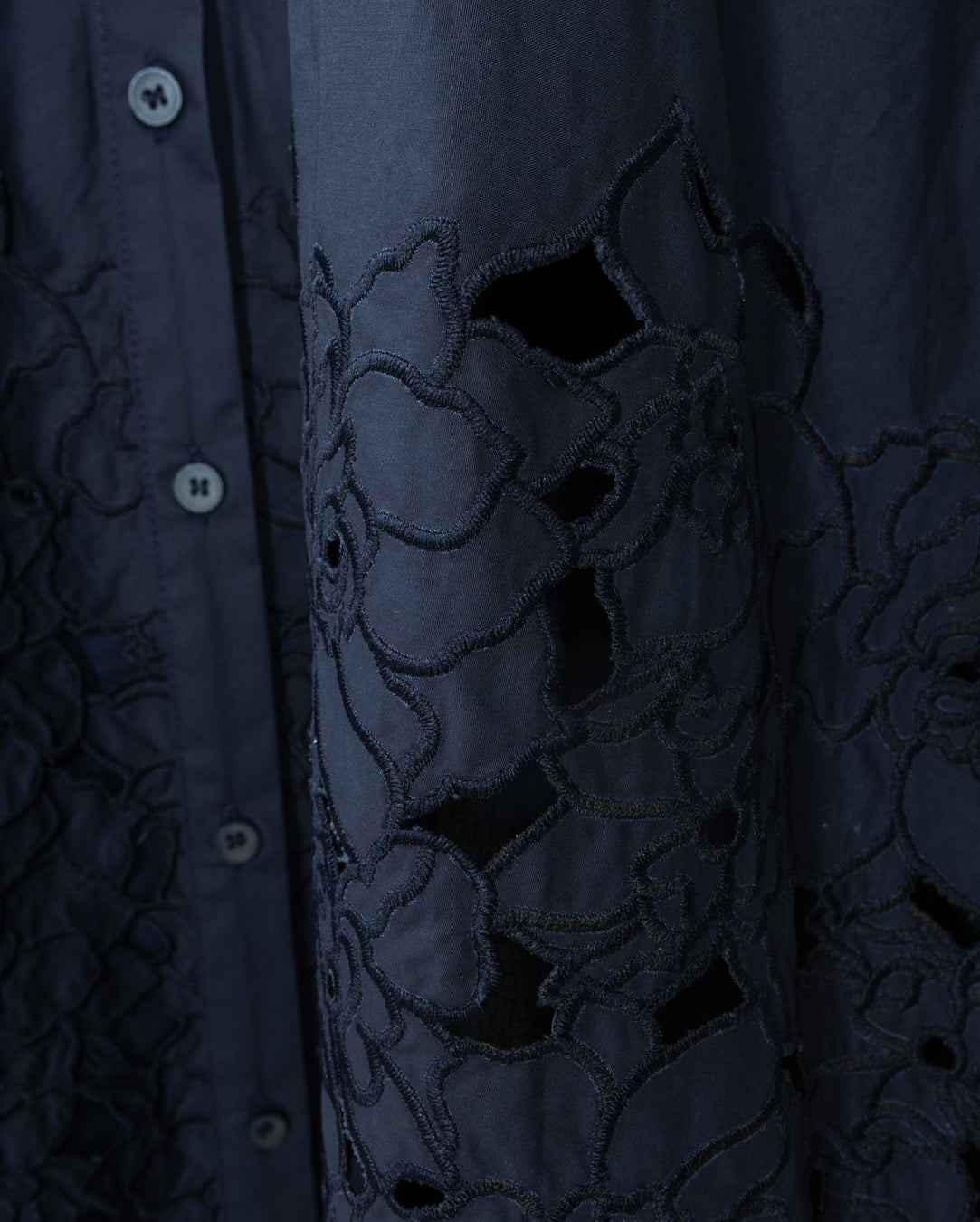 Floral Cutwork Poplin Dress