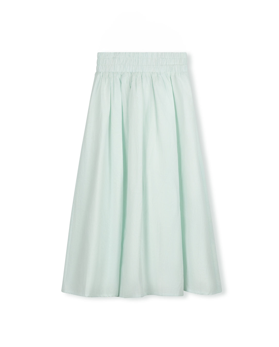 Pinstriped Butterfly Midi Skirt