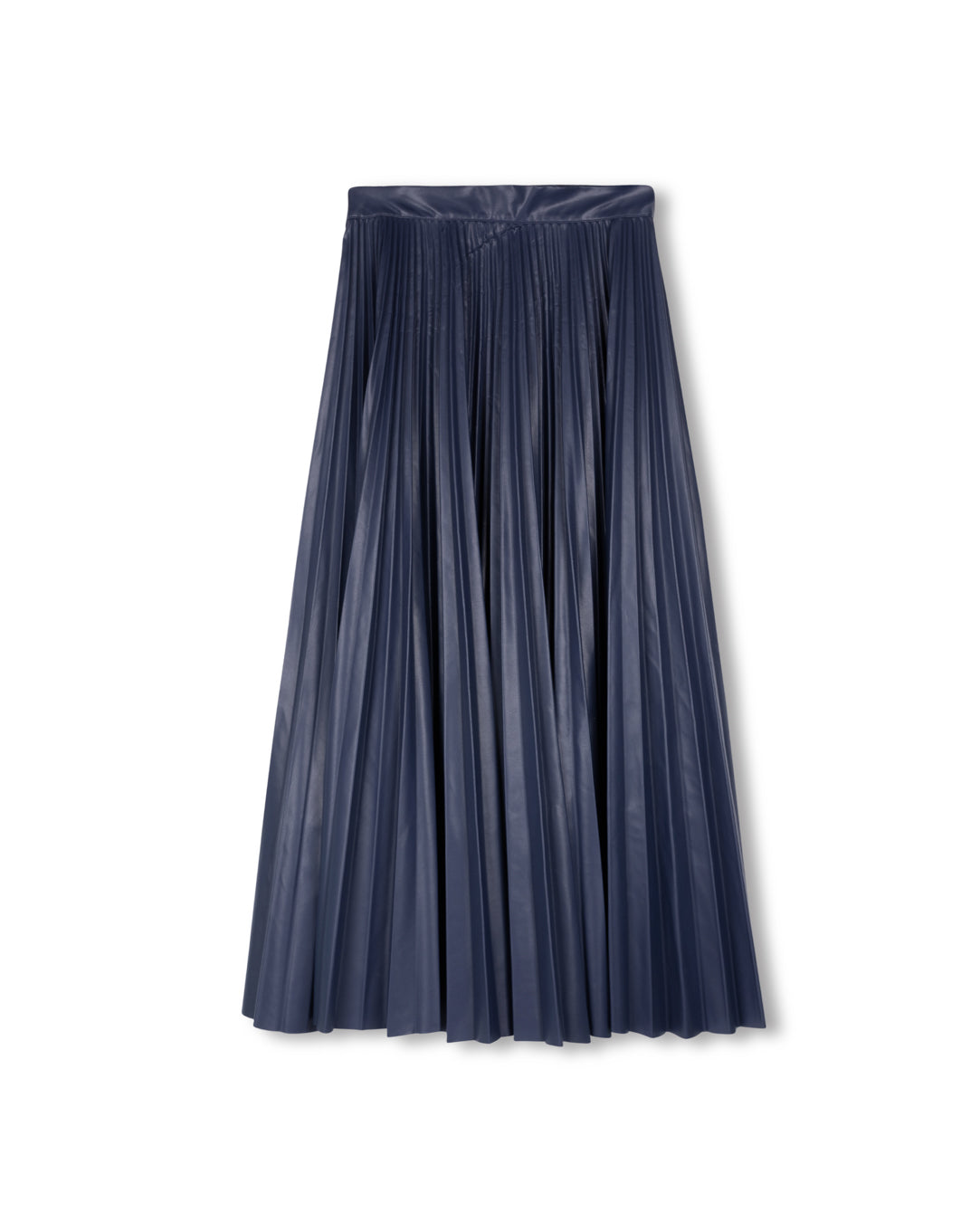 Doby Leather Pleat Skirt