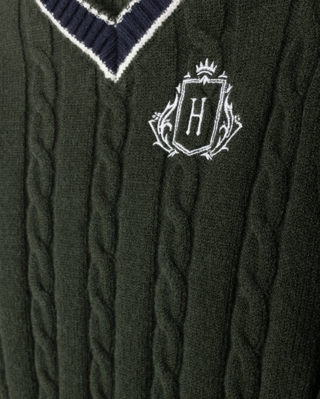 Chunky Cable Knit Patch Sweater C-20235