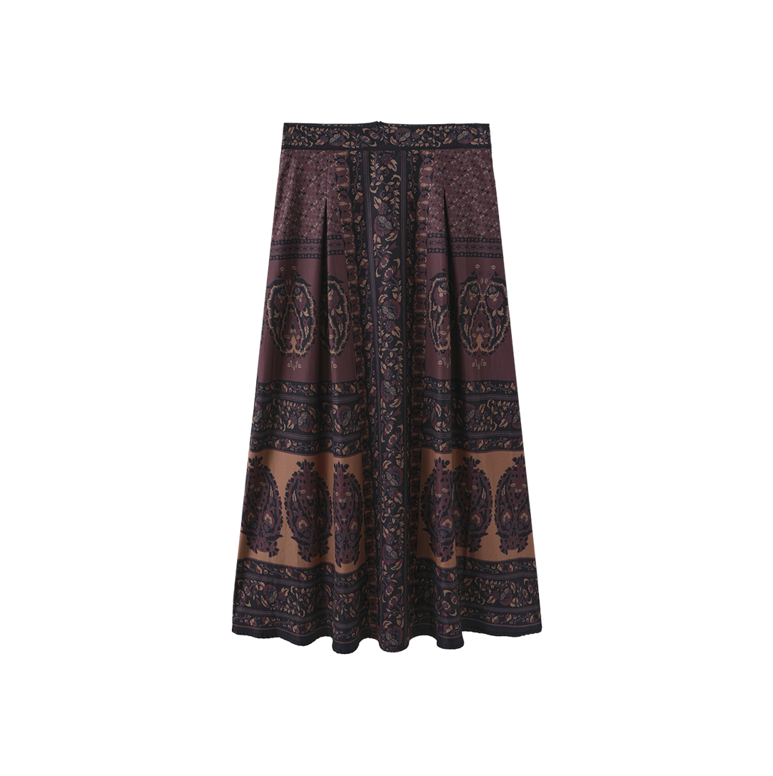 Russel Silk Patterned Maxi Skirt