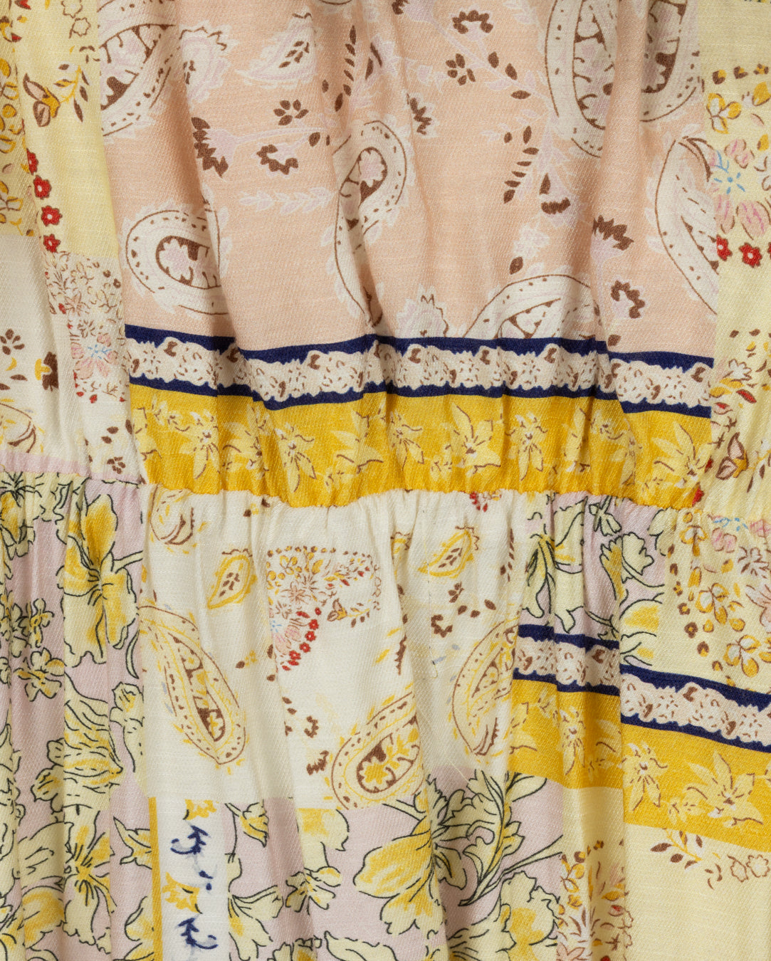 Floral Paisley Printed Waisted Dress