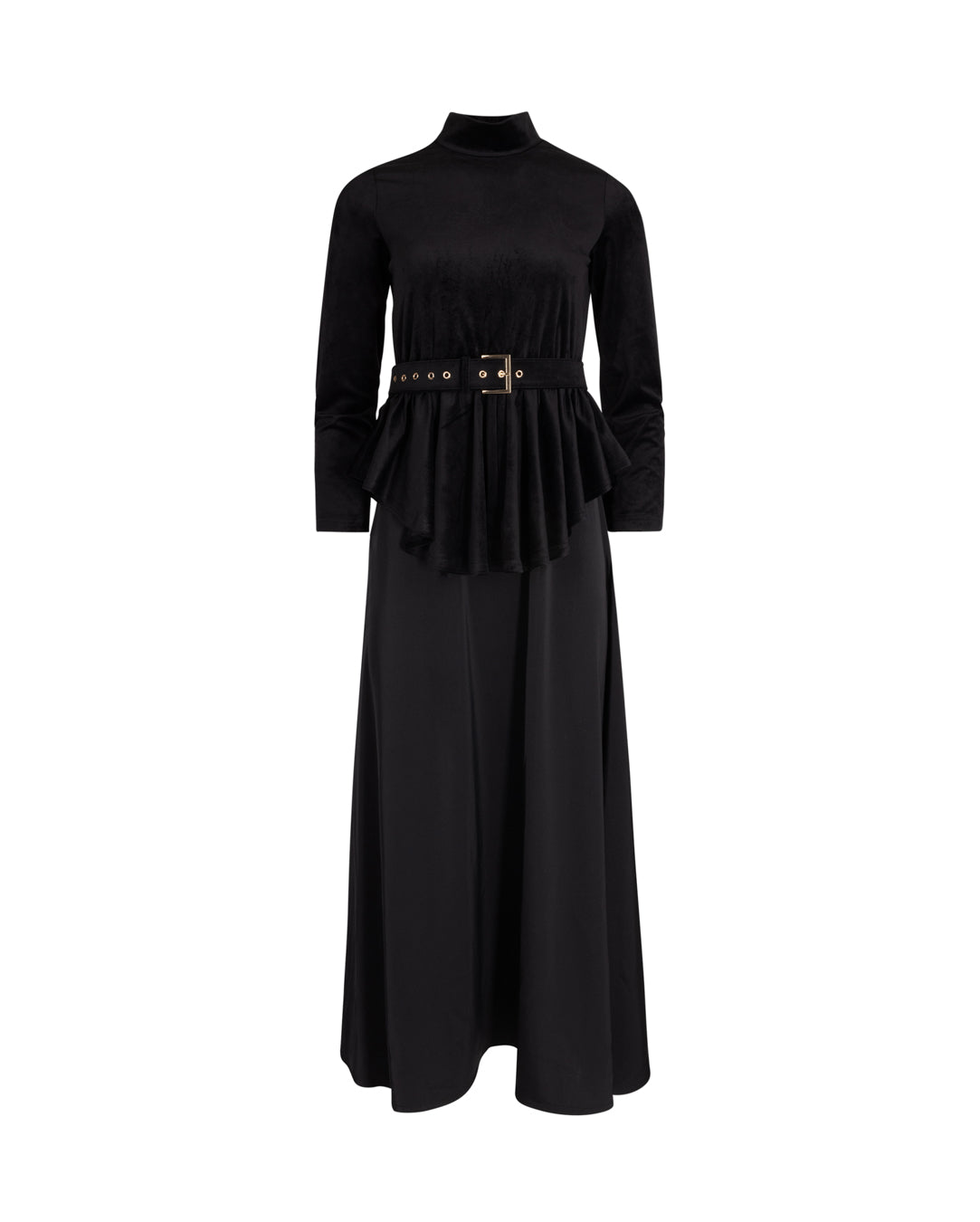 Jersey Floral Gathered Waist Dress