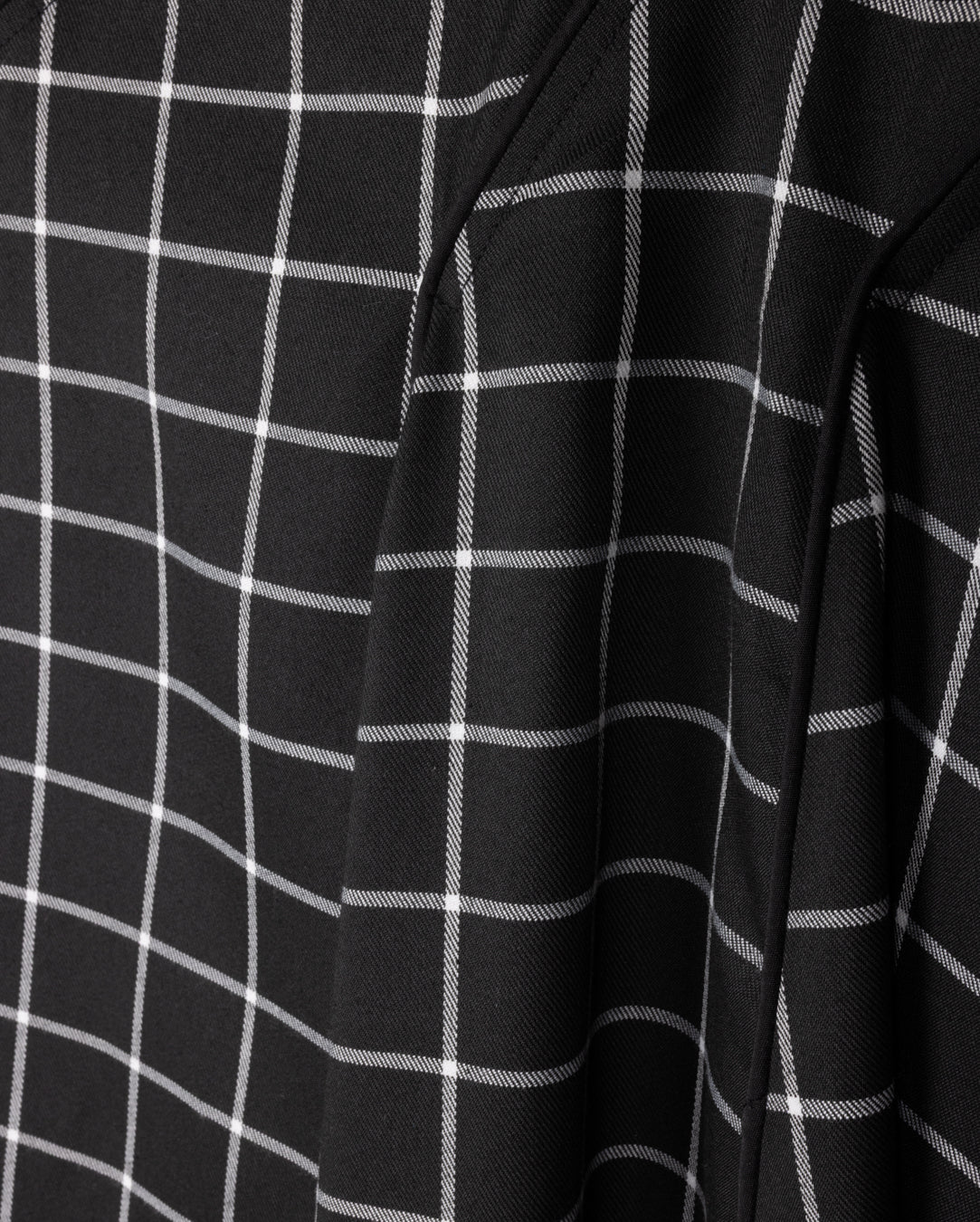 Wool Plaid Maxi Skirt W-23542