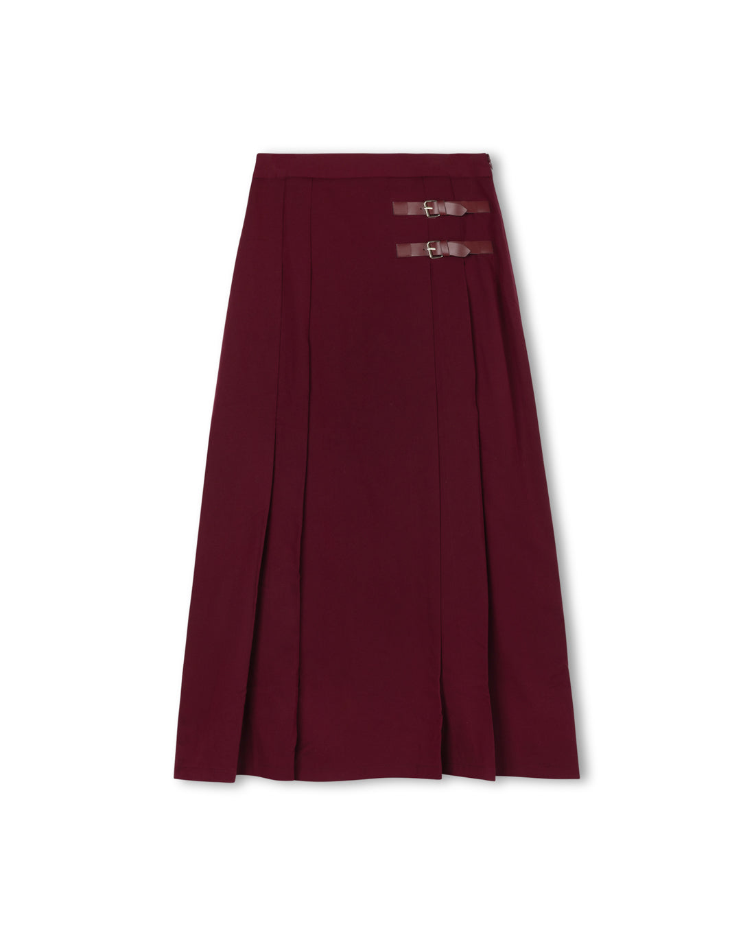 Side Buckle Maxi Skirt W-23519