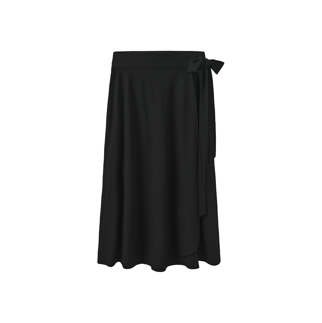 Wool Wrap Ruffle Skirt