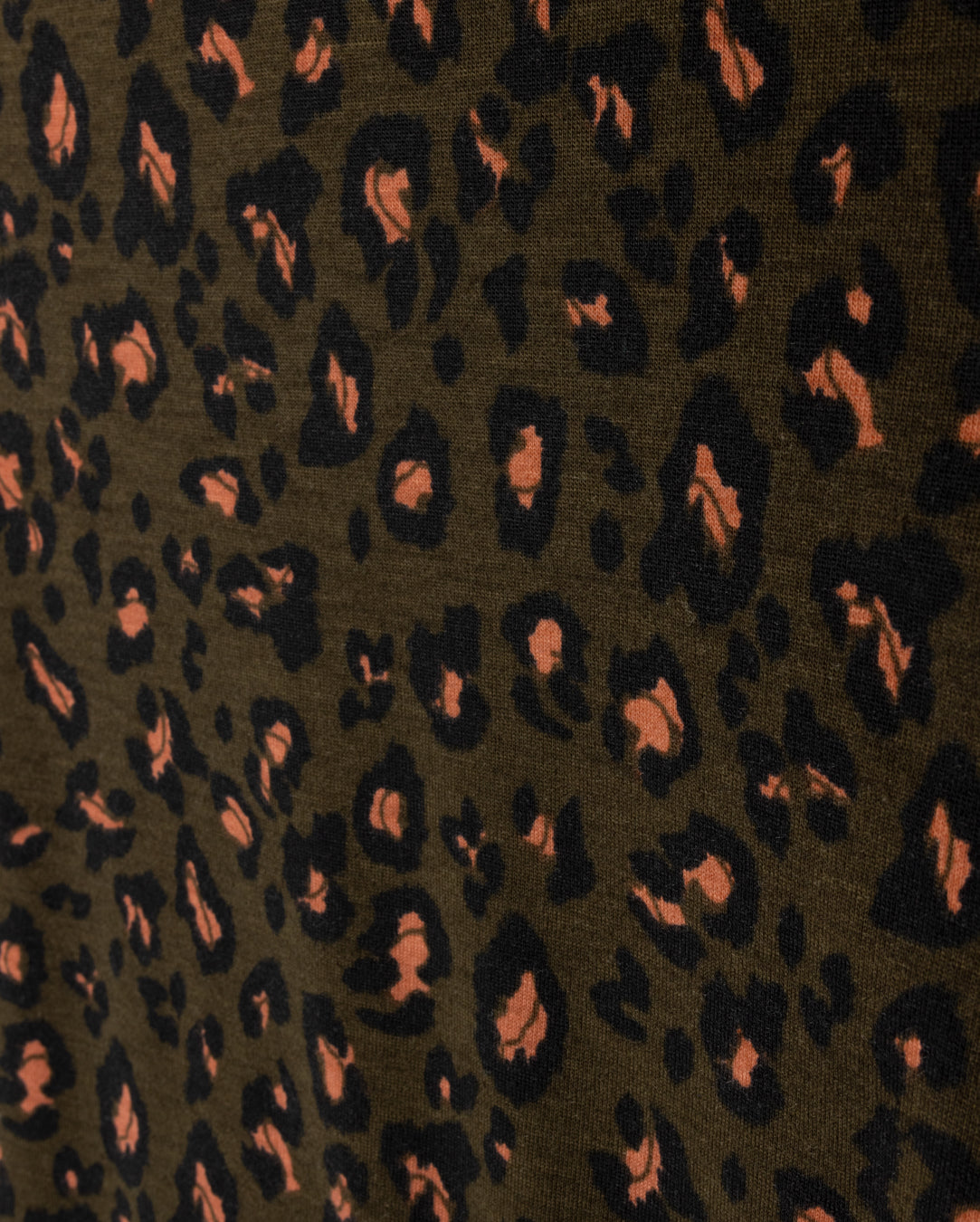 Leopard Printed Fitted Mock Neck C-23338