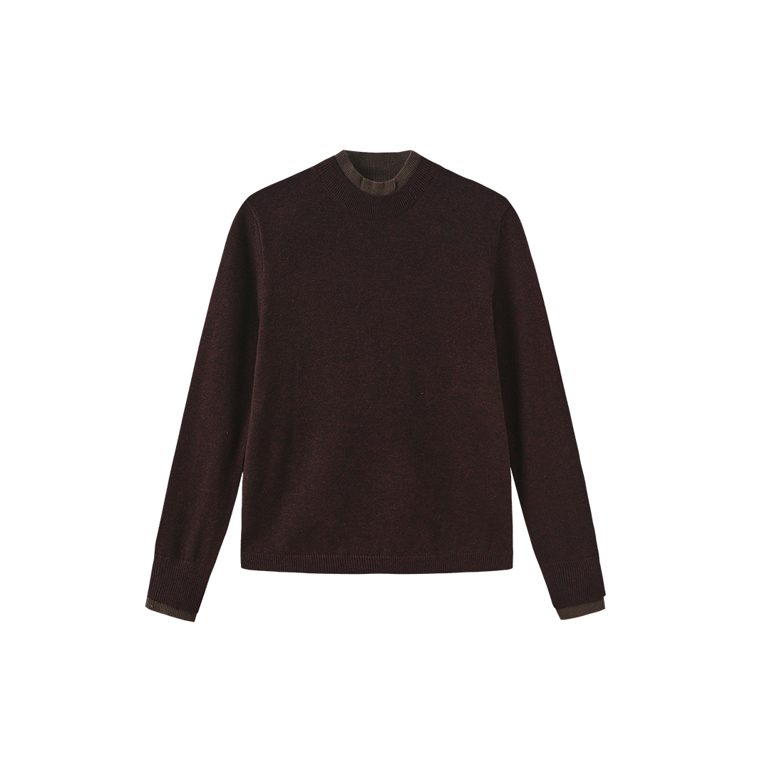 Layered Knit Crewneck