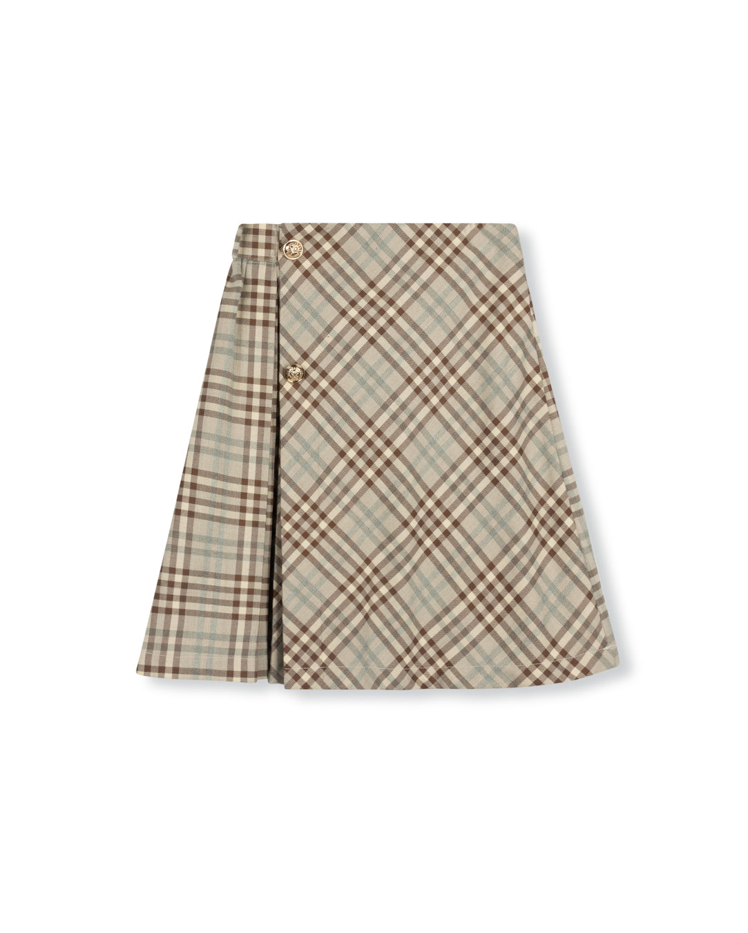 Big Panel And Box Pleat Skirt C-22340