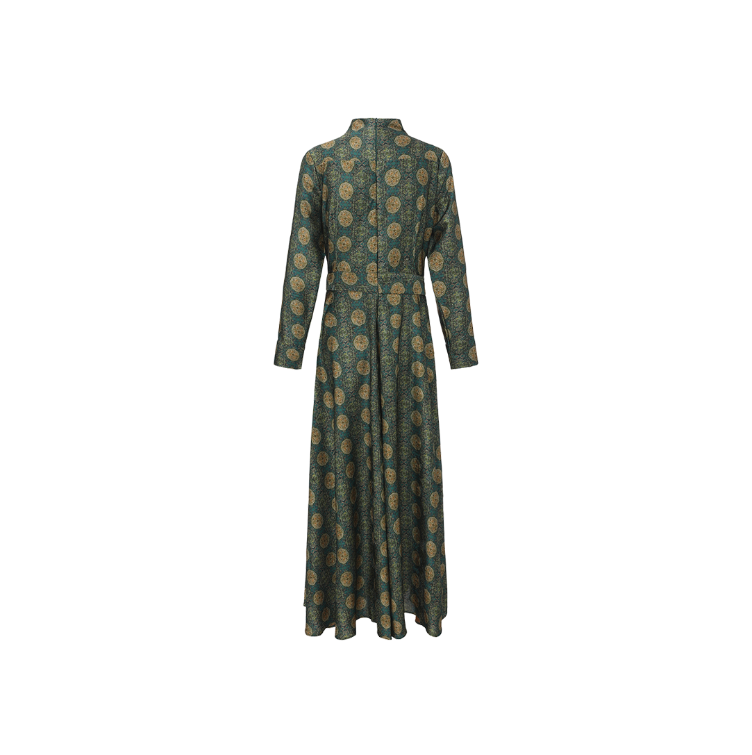 Silky Paisley Print Dress