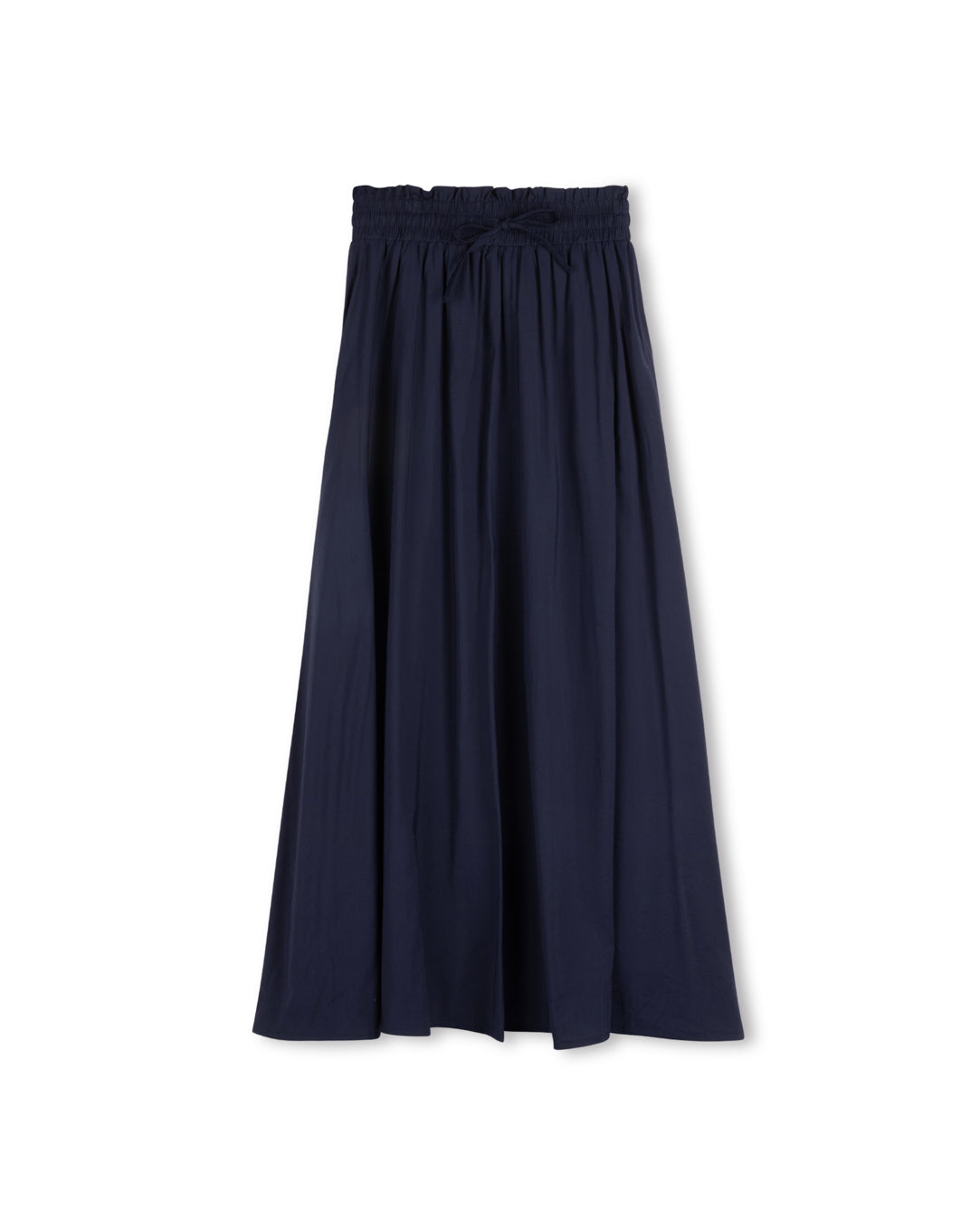 Elastic Tie Waist Maxi Skirt W-16839
