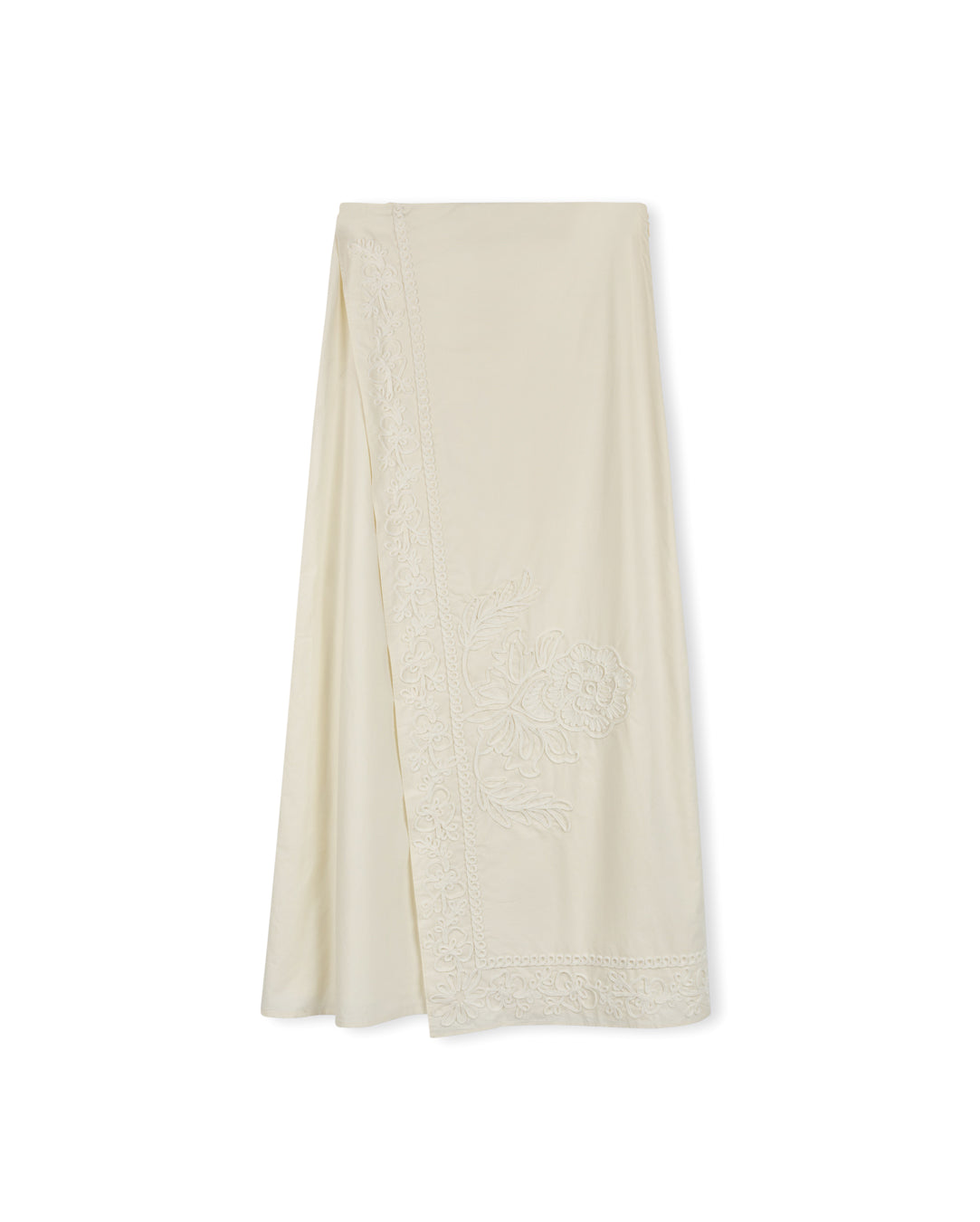 Flower Wrap Embroidered Skirt - Junees
