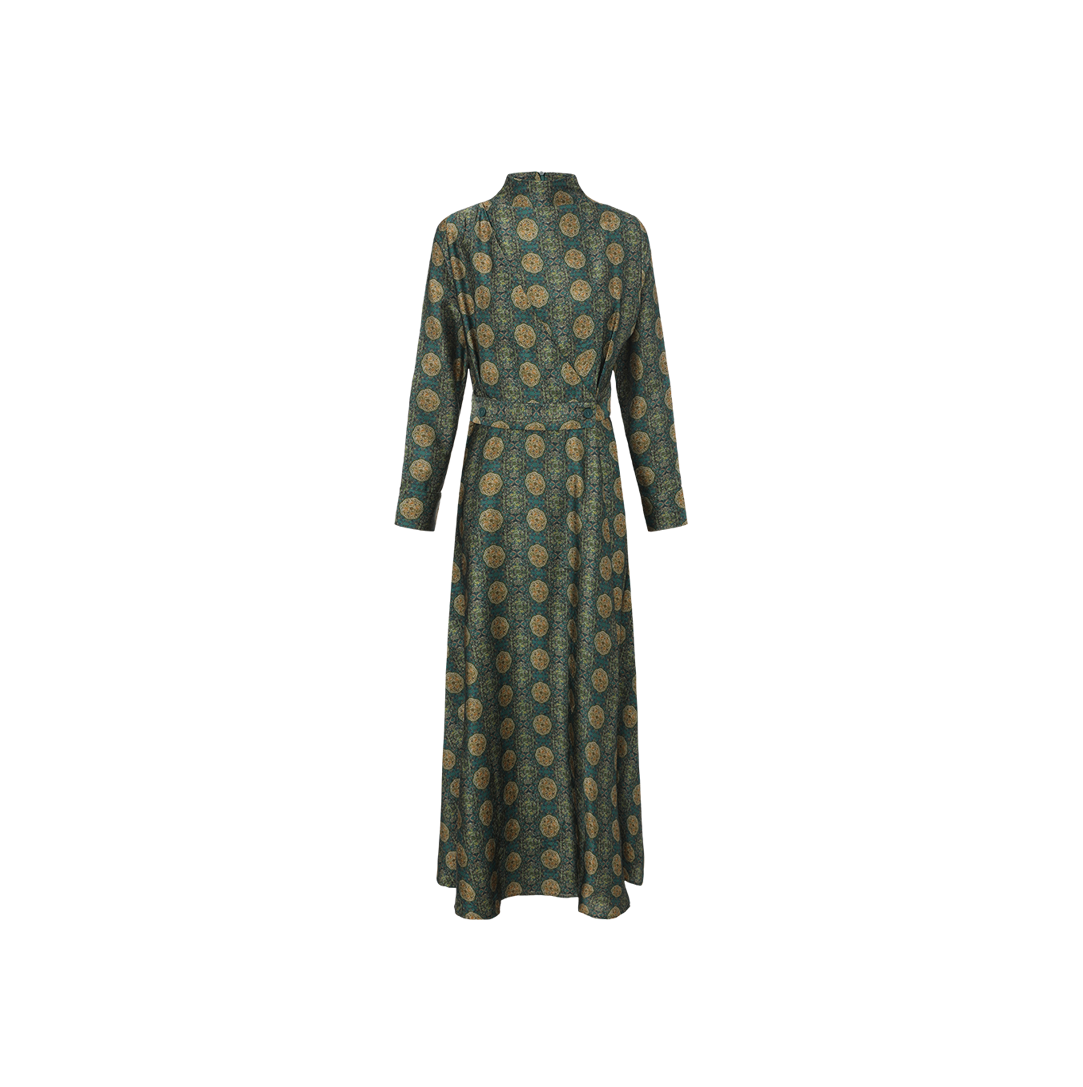 Silky Paisley Print Dress