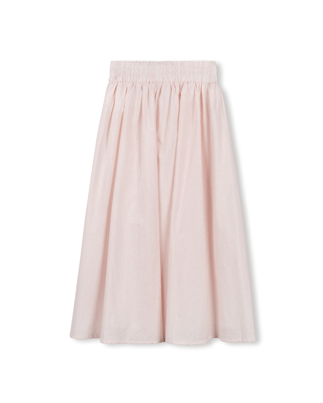 Pinstriped Butterfly Midi Skirt